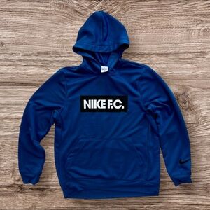 Nike F.C. Royal Blue Hoodie Size Medium